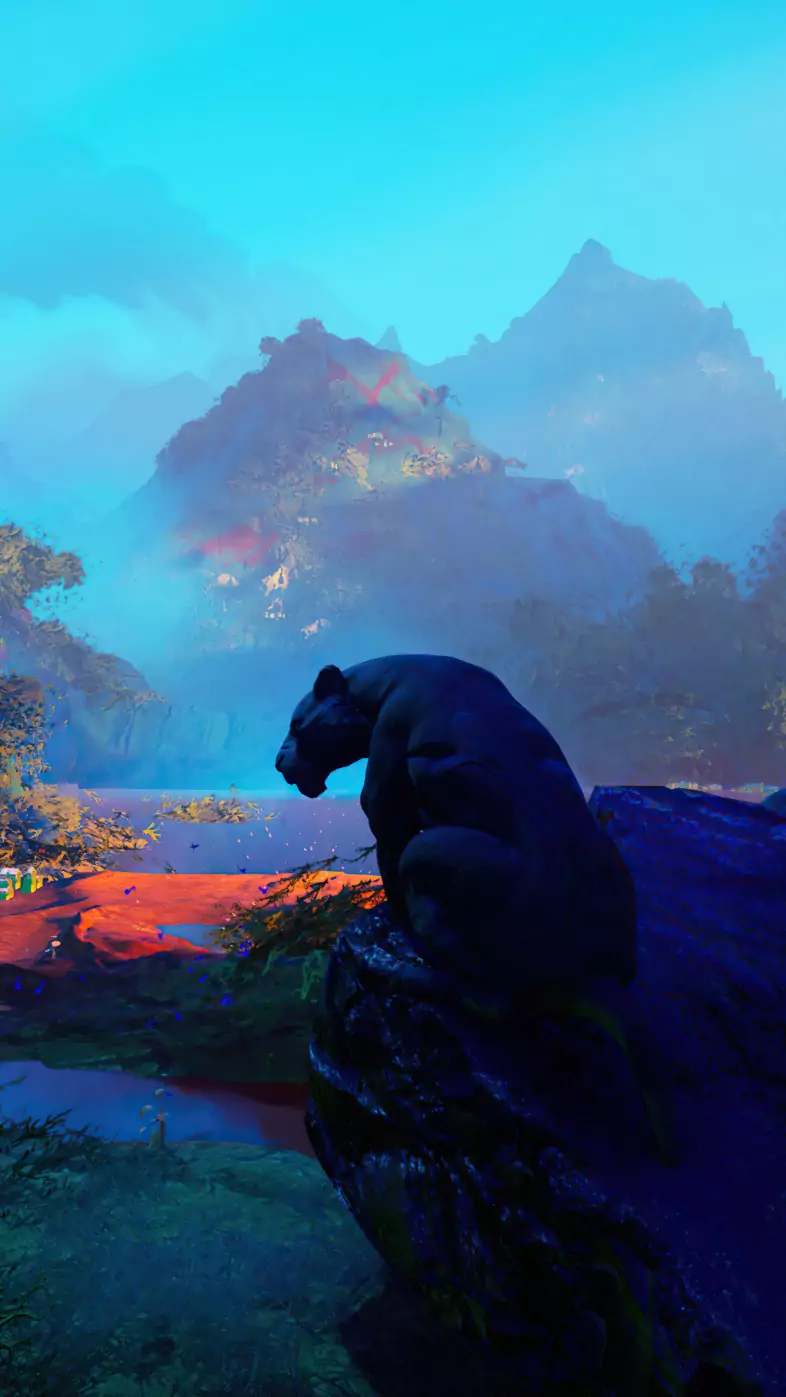black panther forerst nature animal wallpaper