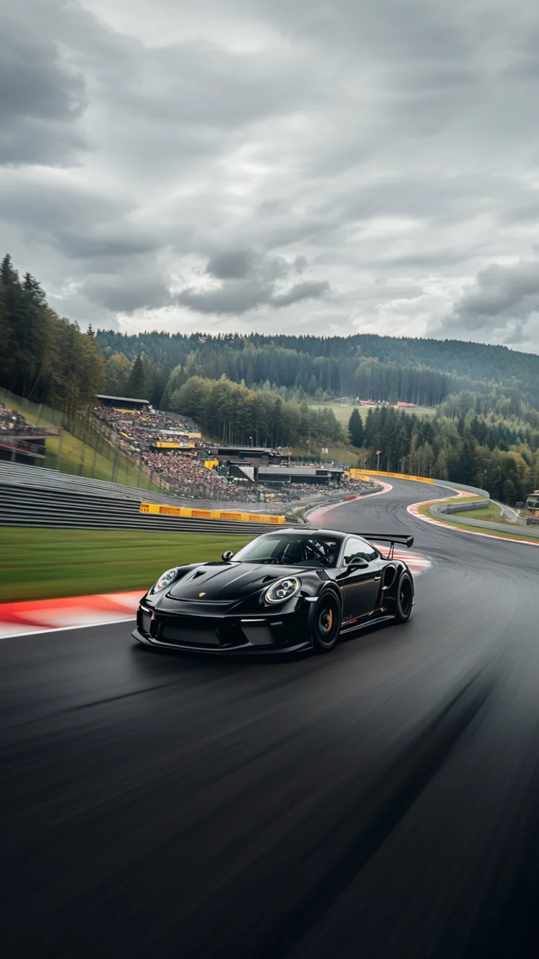 black porsche 911 gt3 car wallpaper