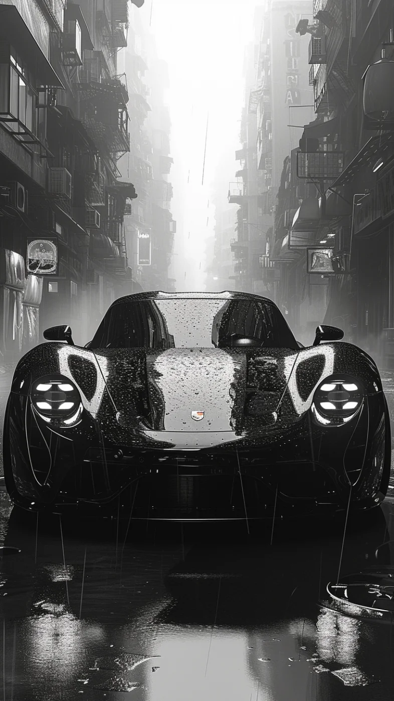 black porsche car wallpaper