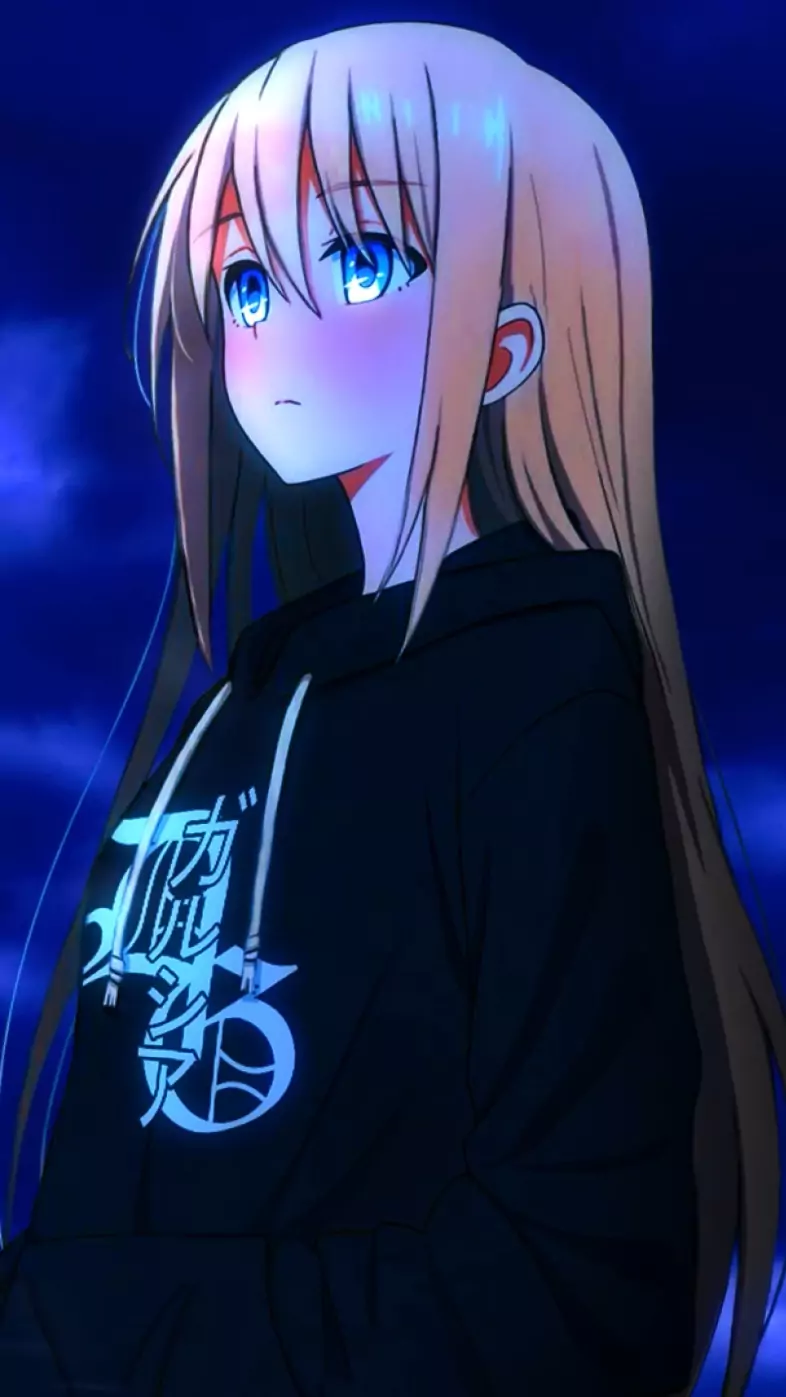 blonde blue eye anime girl wallpaper