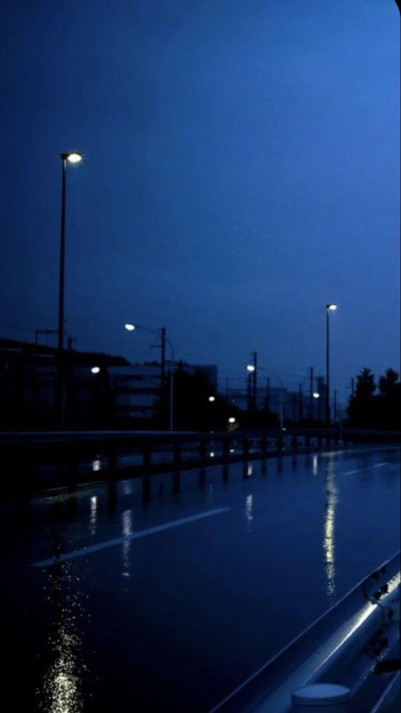 blue aesthetic city night wallpaper