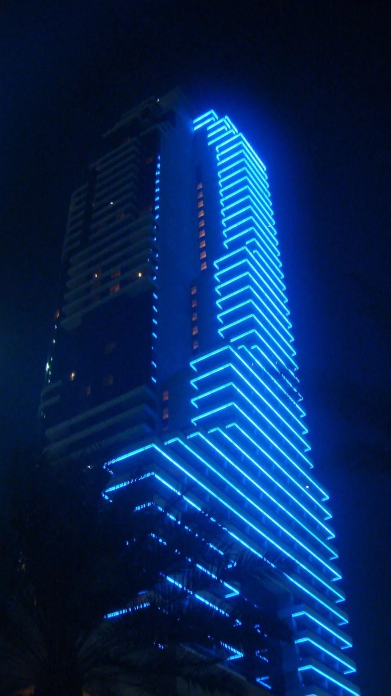 blue aesthetic night building wallpaper