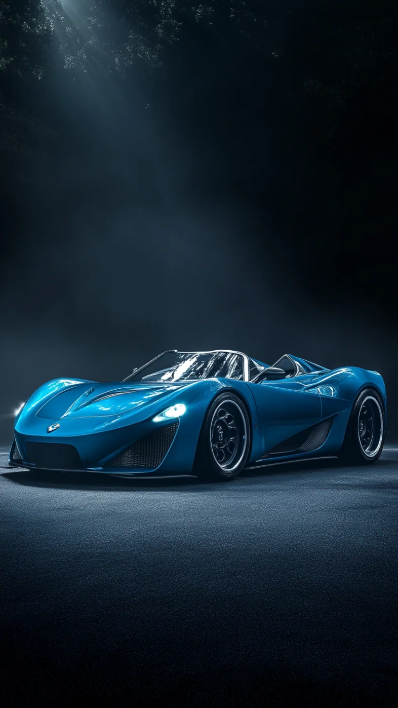 blue emerald supercar wallpaper