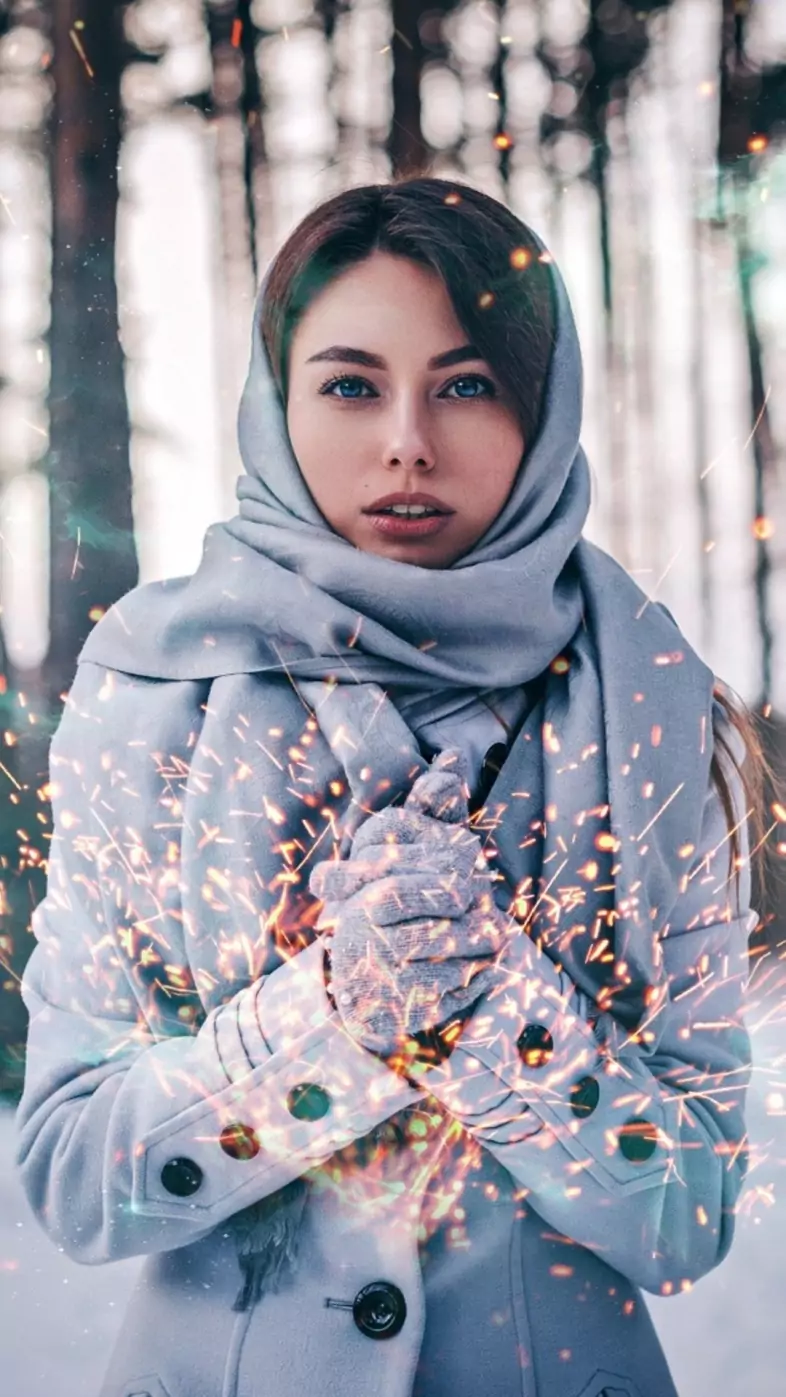 blue eyes cold winter wallpaper