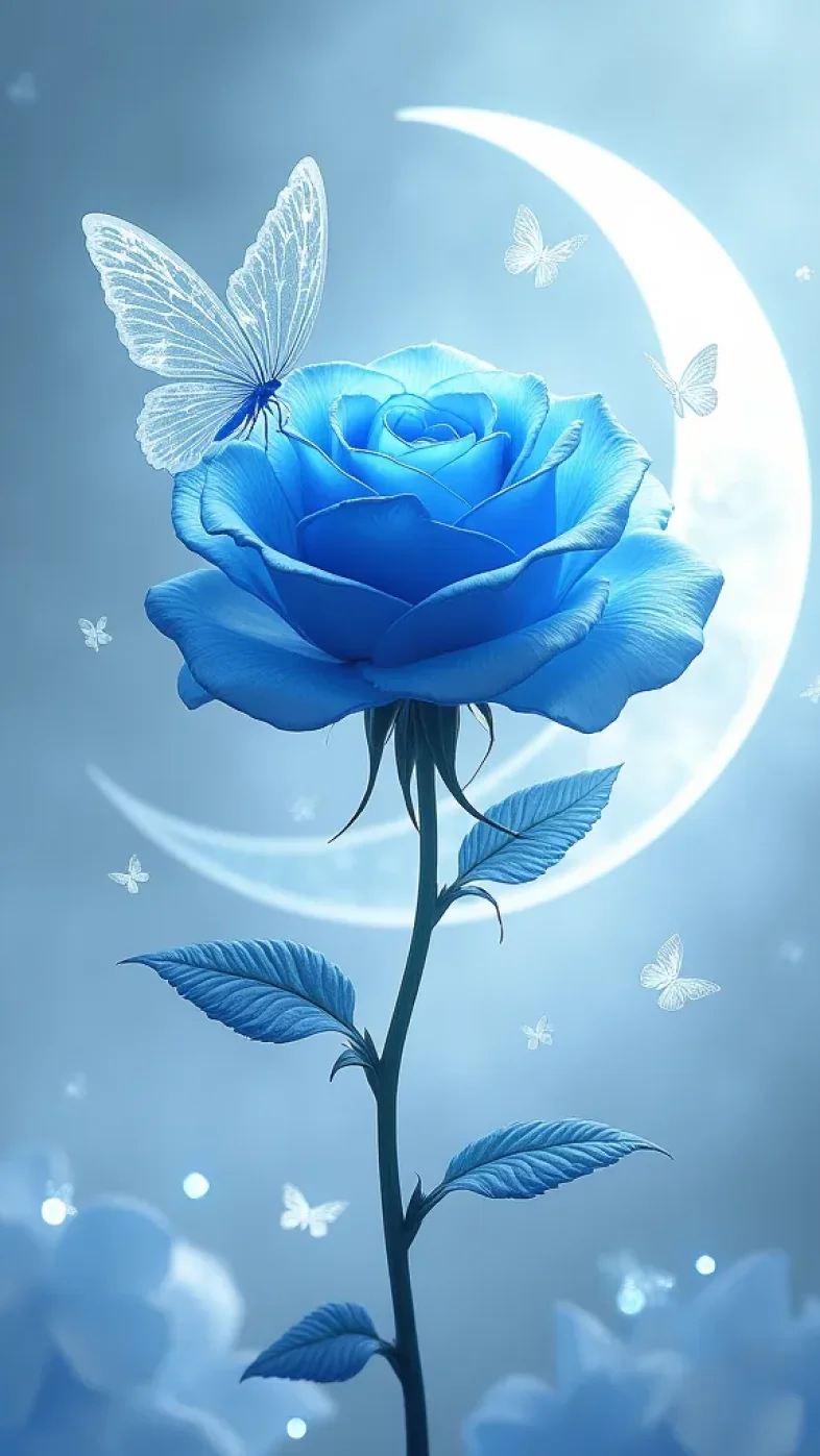 blue flower wallpaper