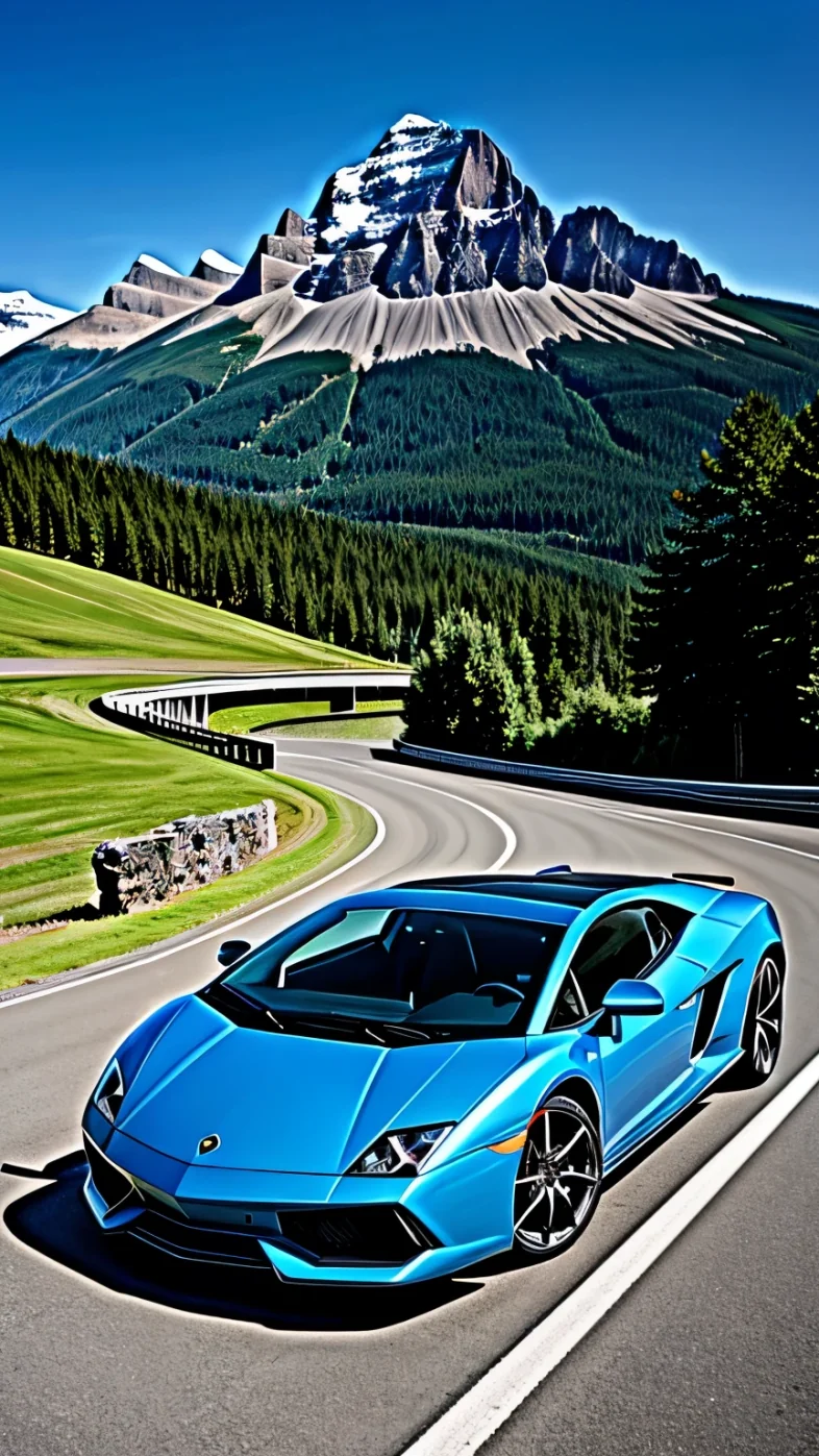blue lamborghini car wallpaper