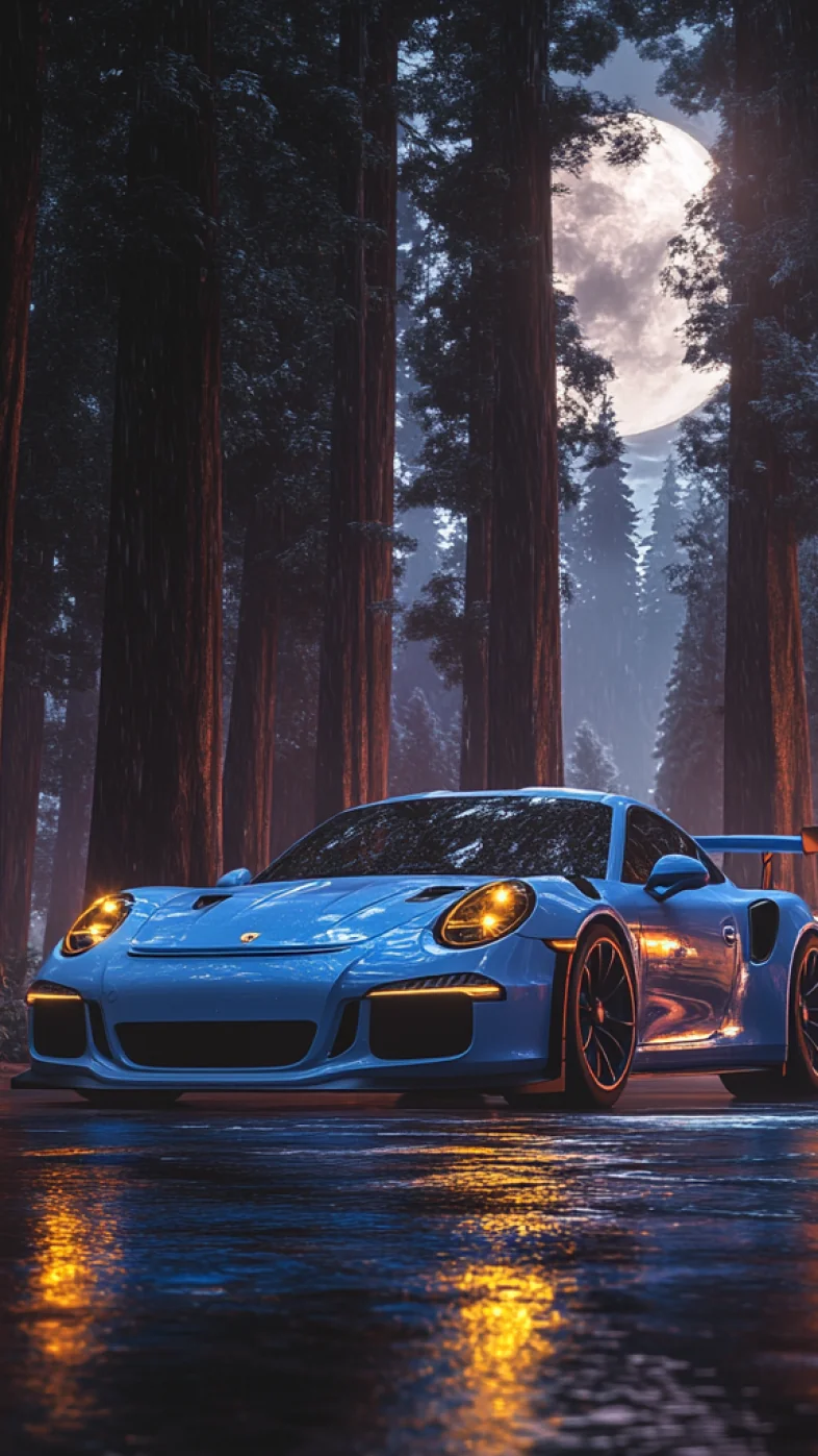 blue porsche 911 car wallpaper