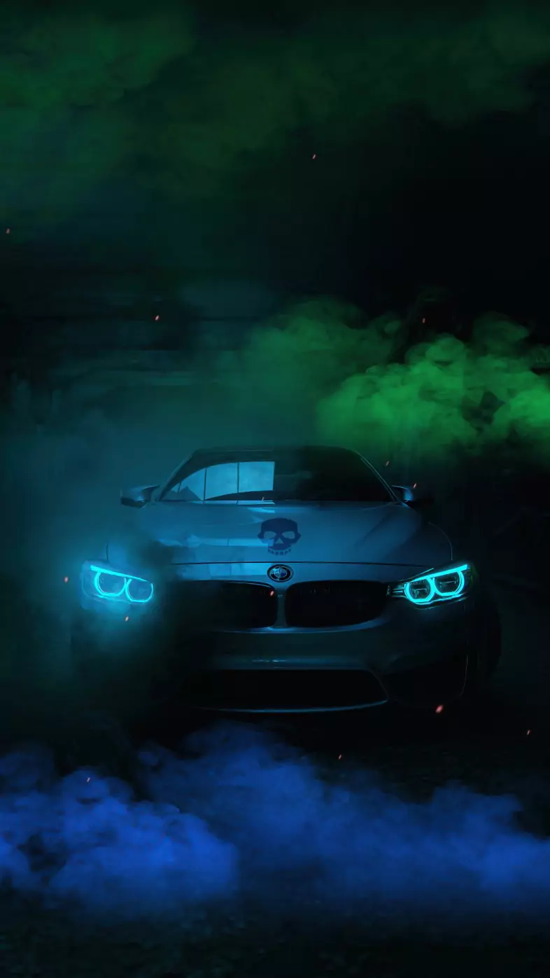 bmw glowing wallpaper