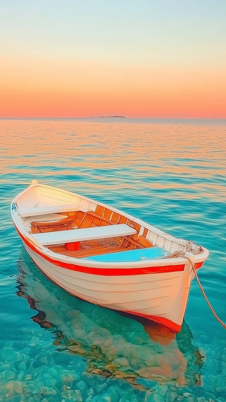 boat floating sea wallpaper