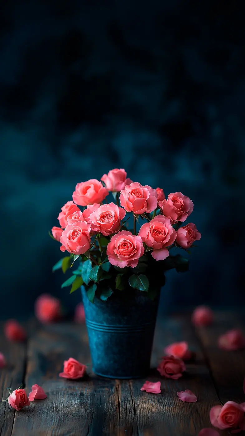 bouquet petals table wallpaper