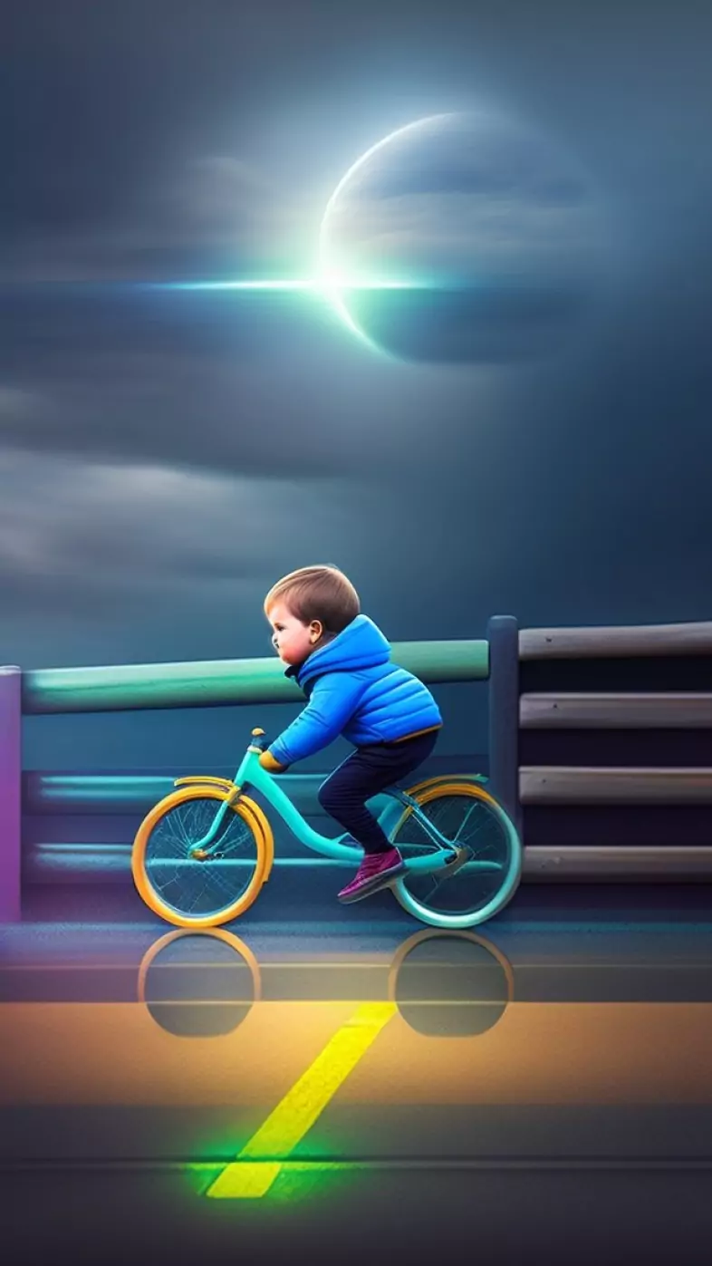 boy cycling wallpaper