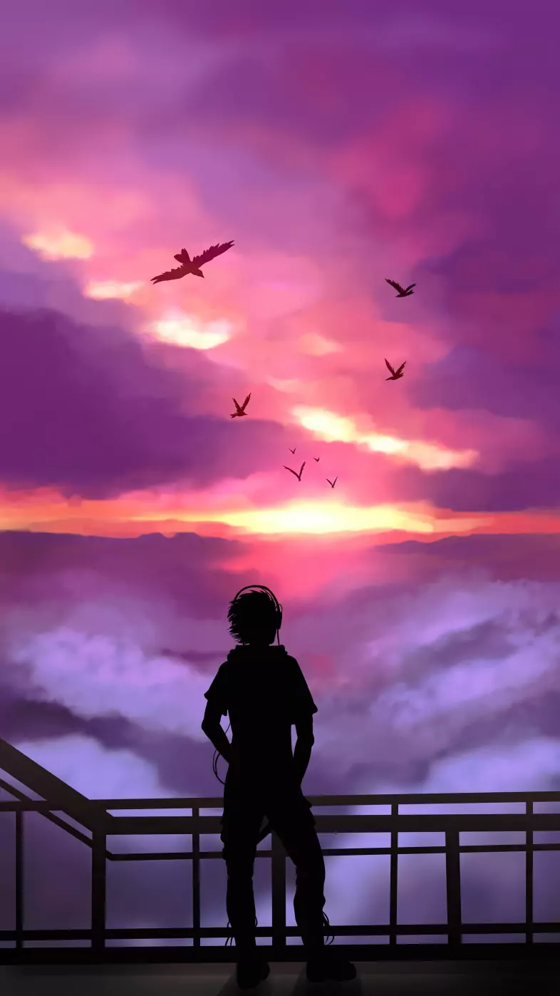 boy listening music wallpaper
