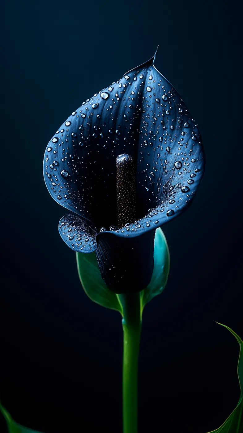 calla flower drops dew wallpaper