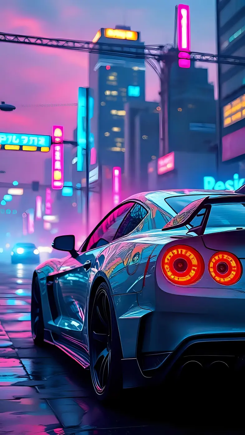 car headlight neon  wallpaper