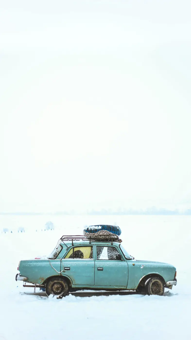 car in snow  wallpaper