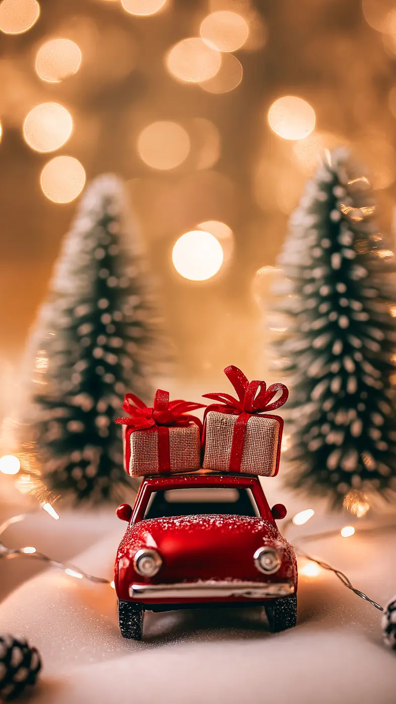 car red vehicle gifts christmas trees wallpaper