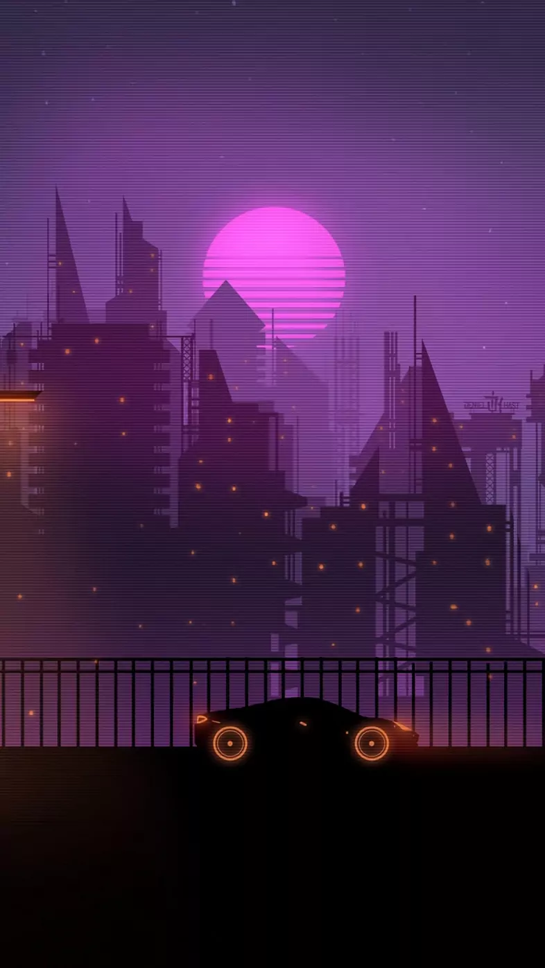 car ride vaporwave wallpaper