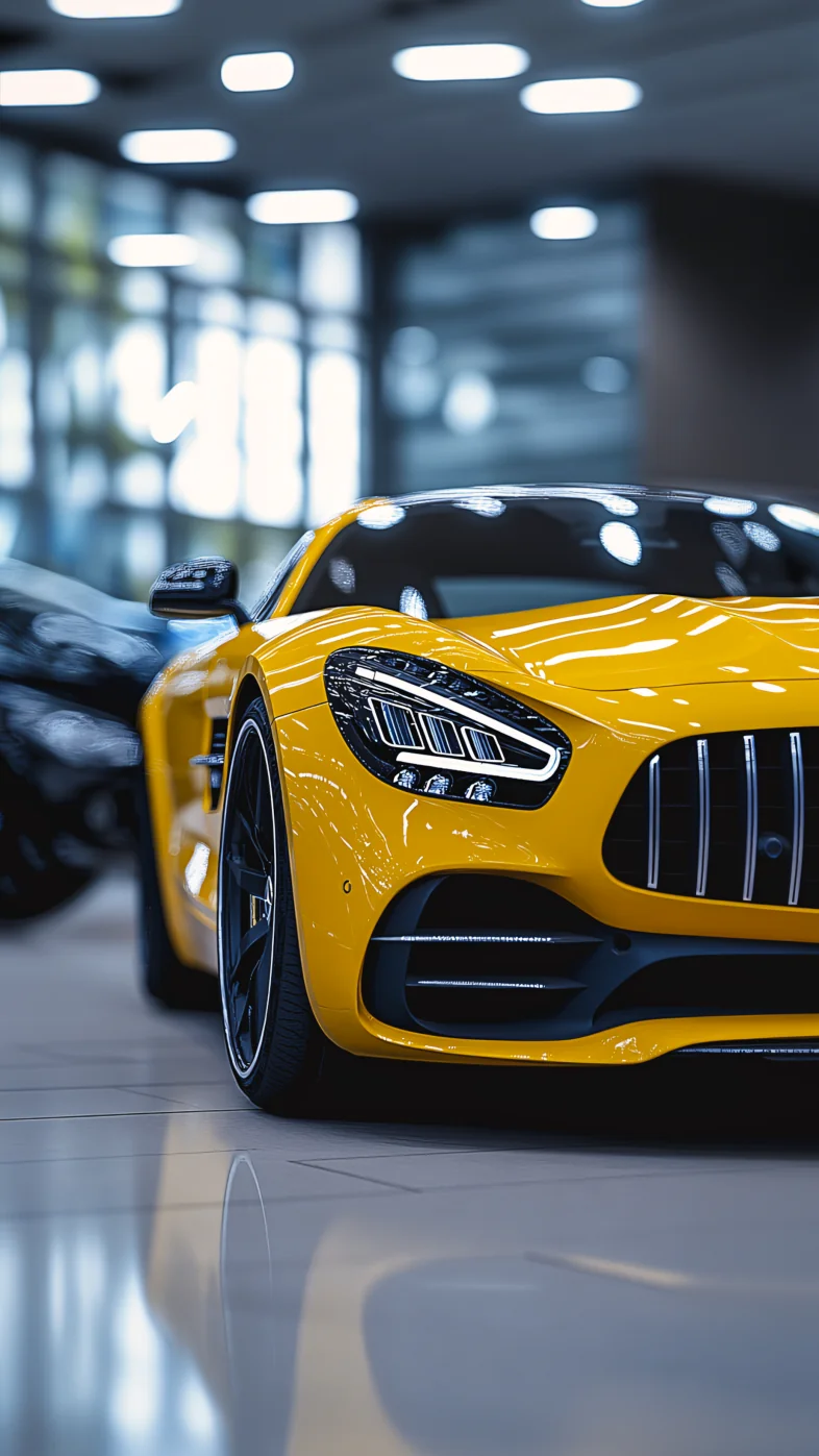 car sports car mercedes yellow  wallpaper