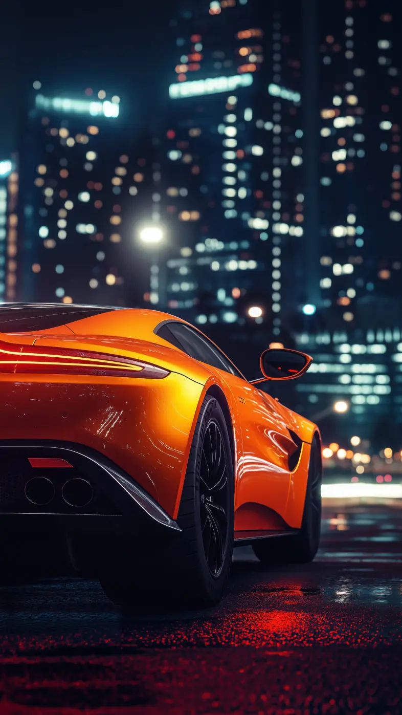 car sportscar orange  wallpaper