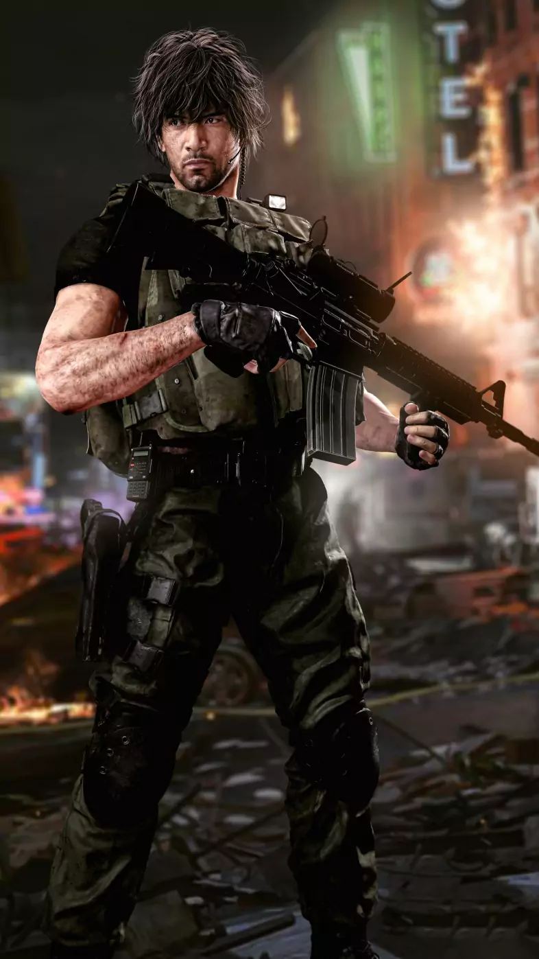 carlos oliveira resident evil 3 game wallpaper