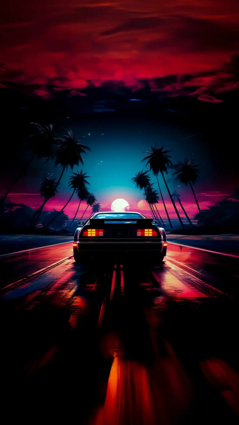 cars cloud lighting tree dusk wallpaper