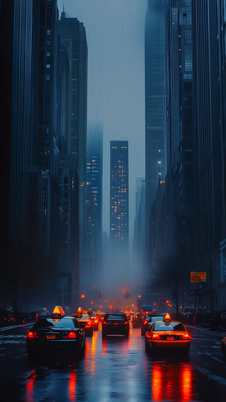 cars road city light wallpaper