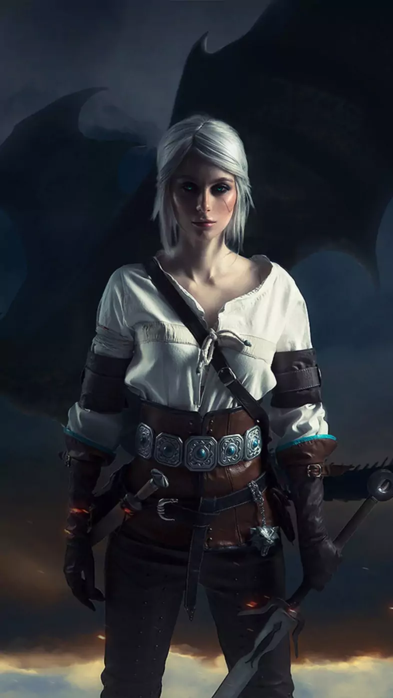ciri the witcher gamer wallpaper