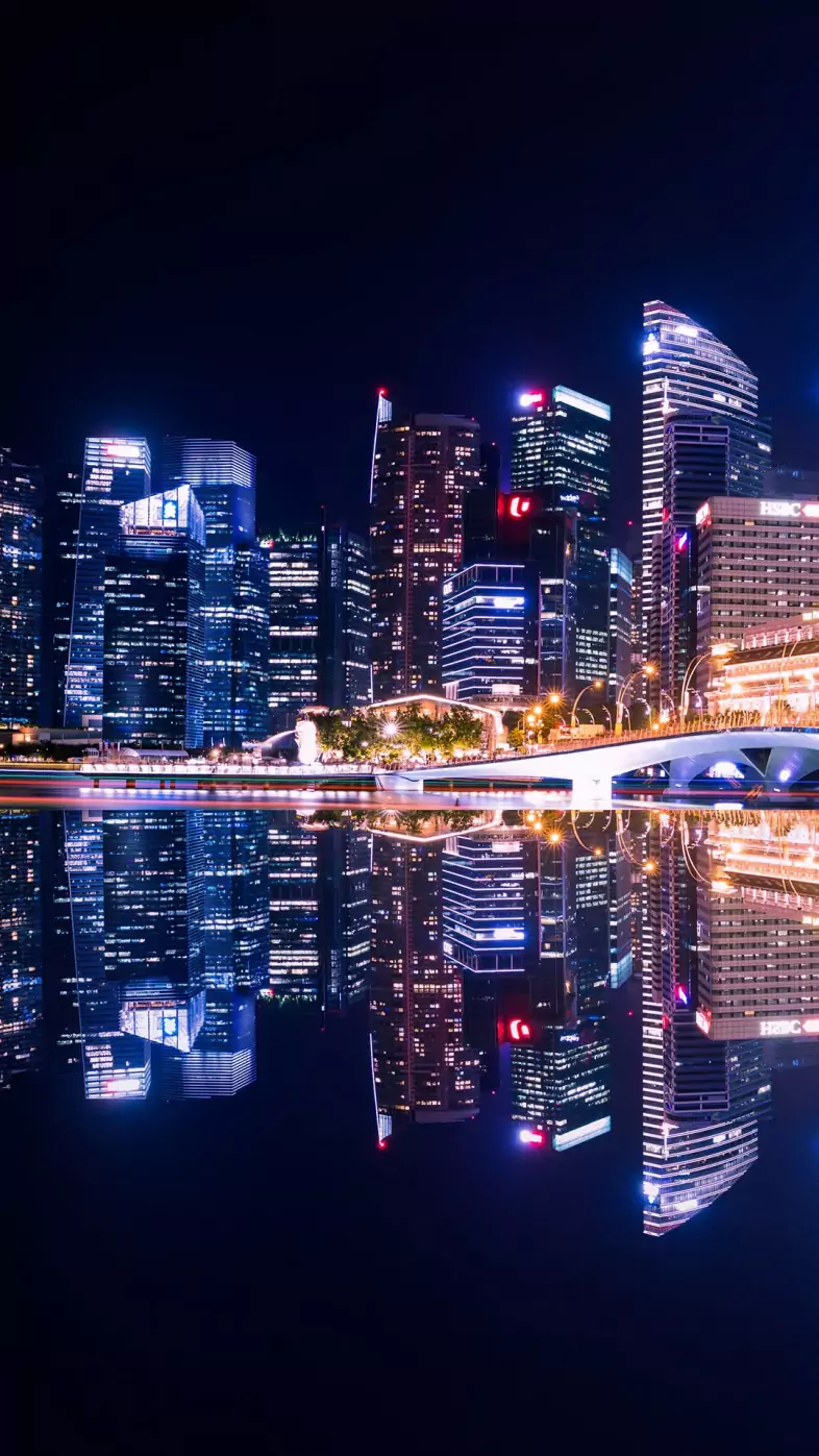 city skyline singapore  wallpaper