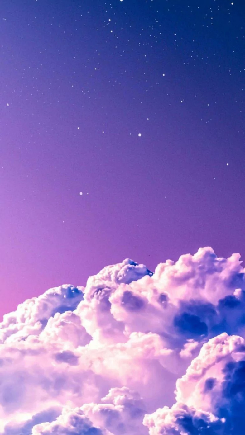 clouds aesthetic sky star wallpaper