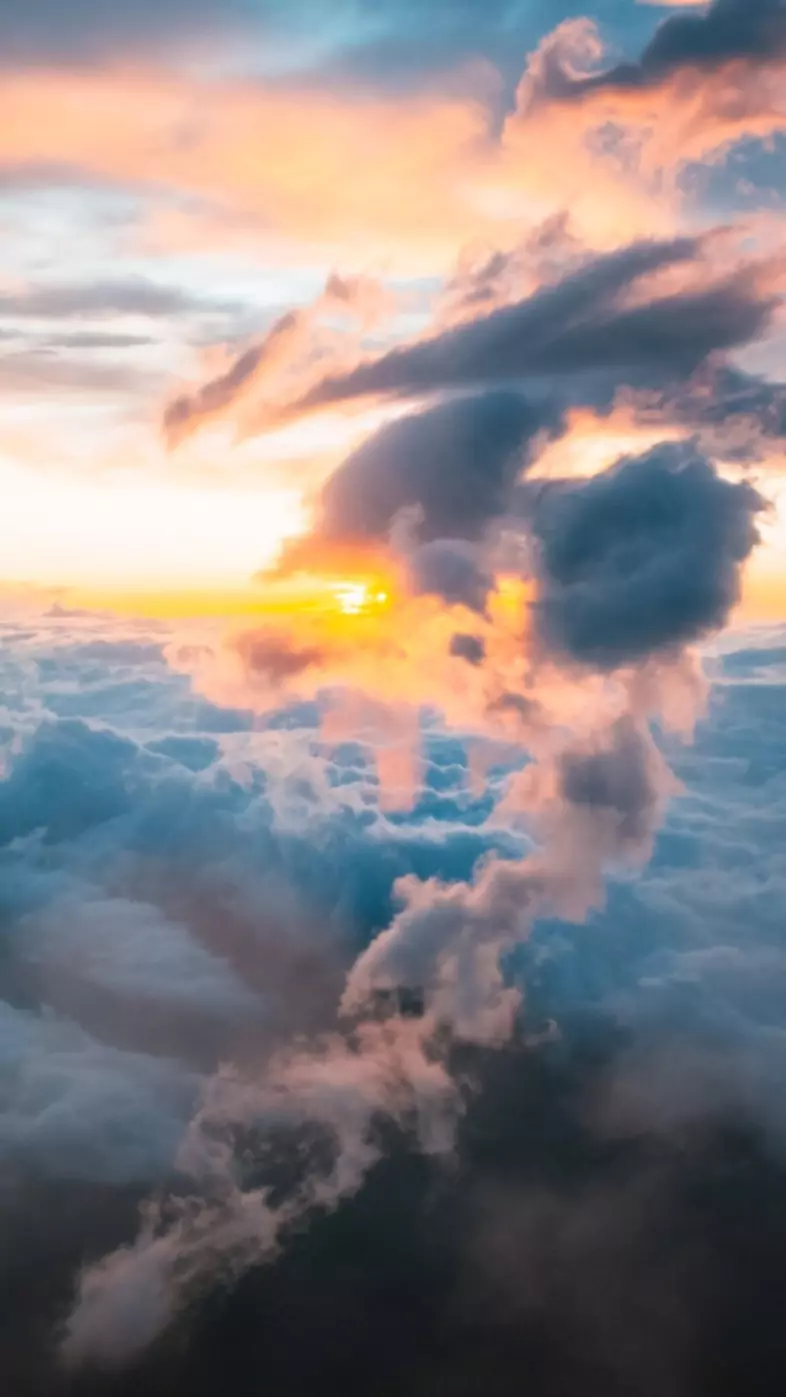 clouds sunrises mount fuji wallpaper