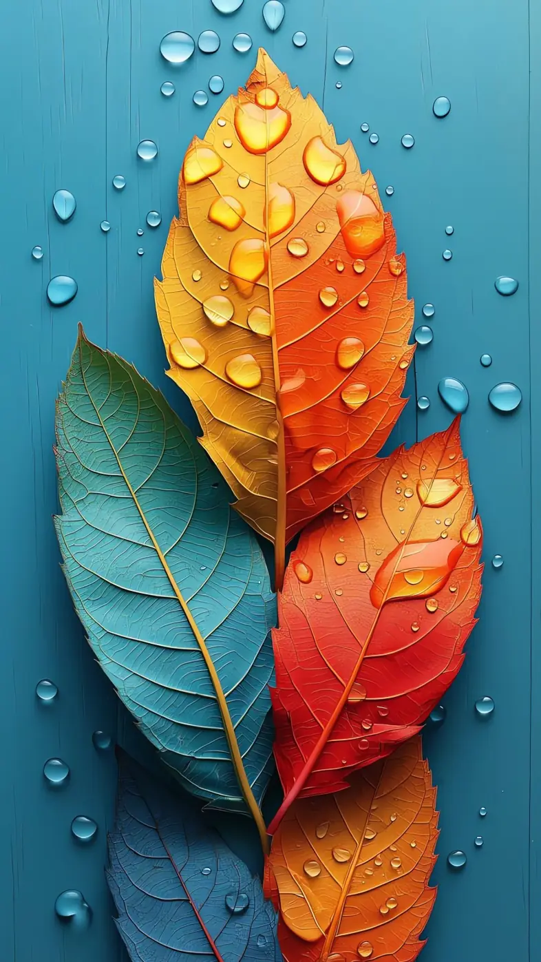 color leaf art wallpaper