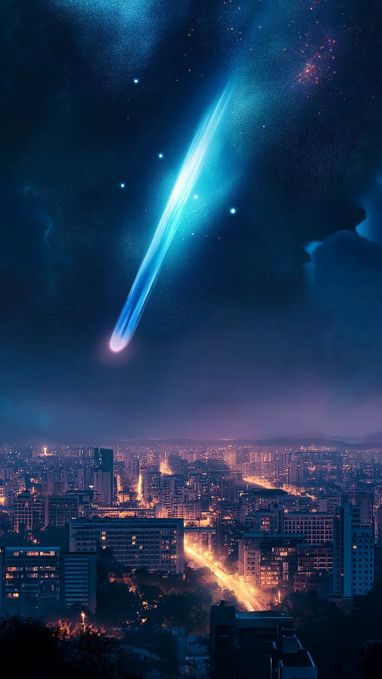 comet city stars space wallpaper
