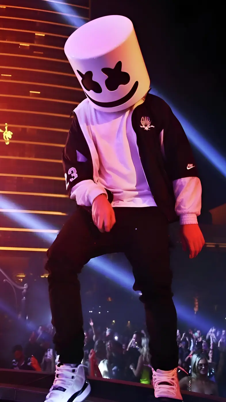 concert dj mask marshmello wallpaper