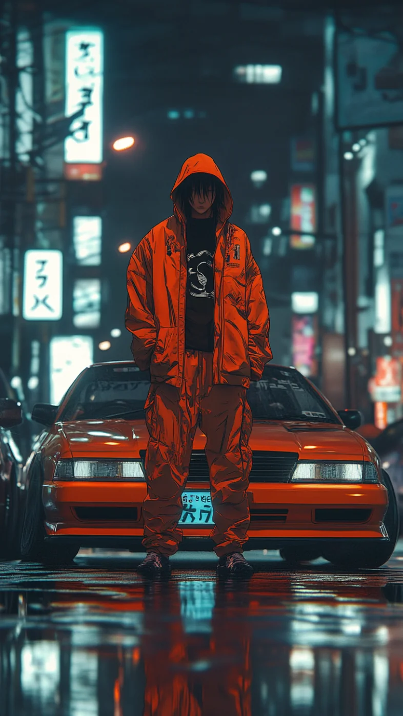 cool boy with car wallpaper