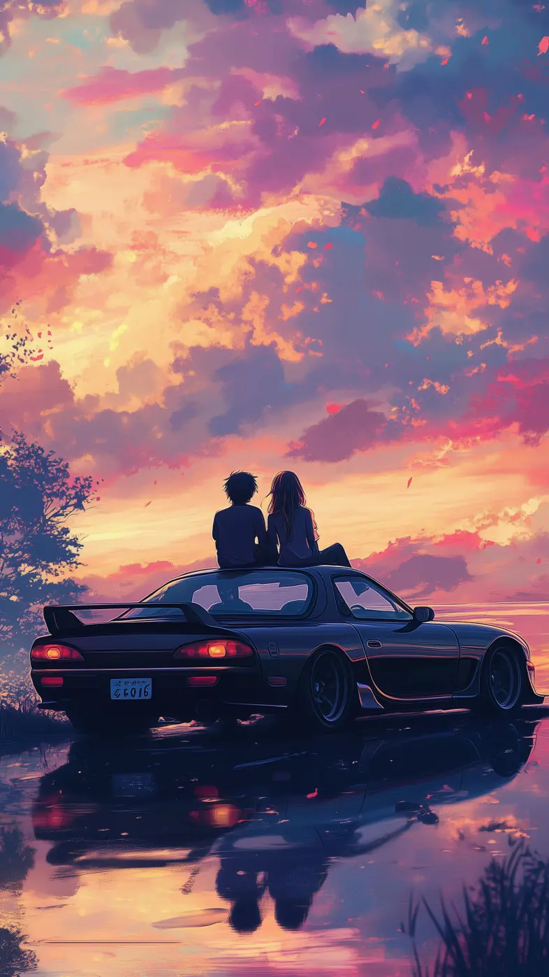 couple car  wallpaper