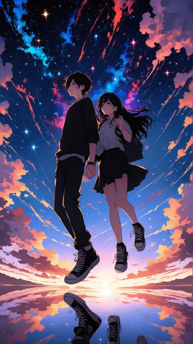 couple guy girl anime wallpaper