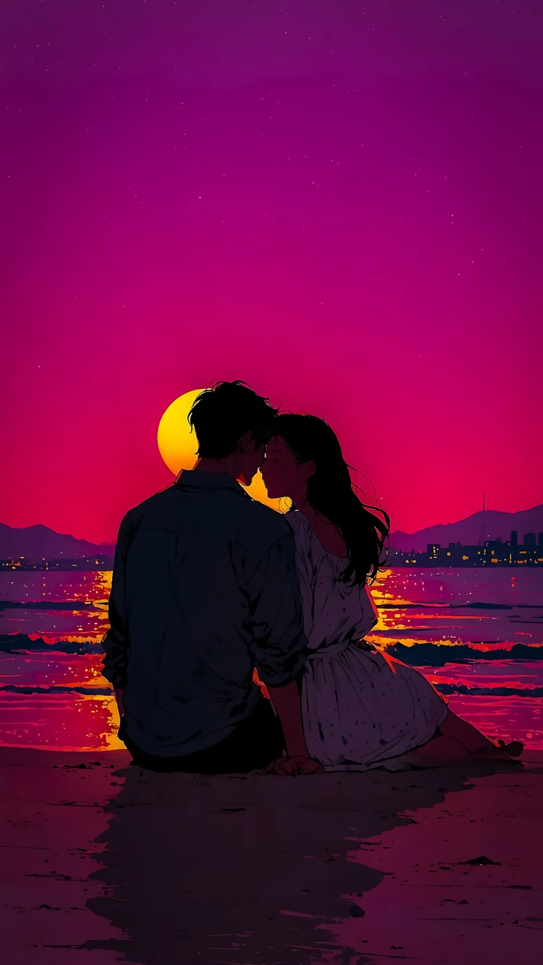 couple guy girl beach wallpaper