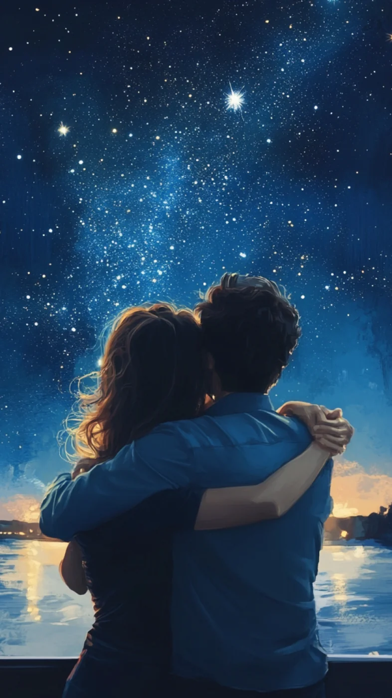 couple hugging wallpaper