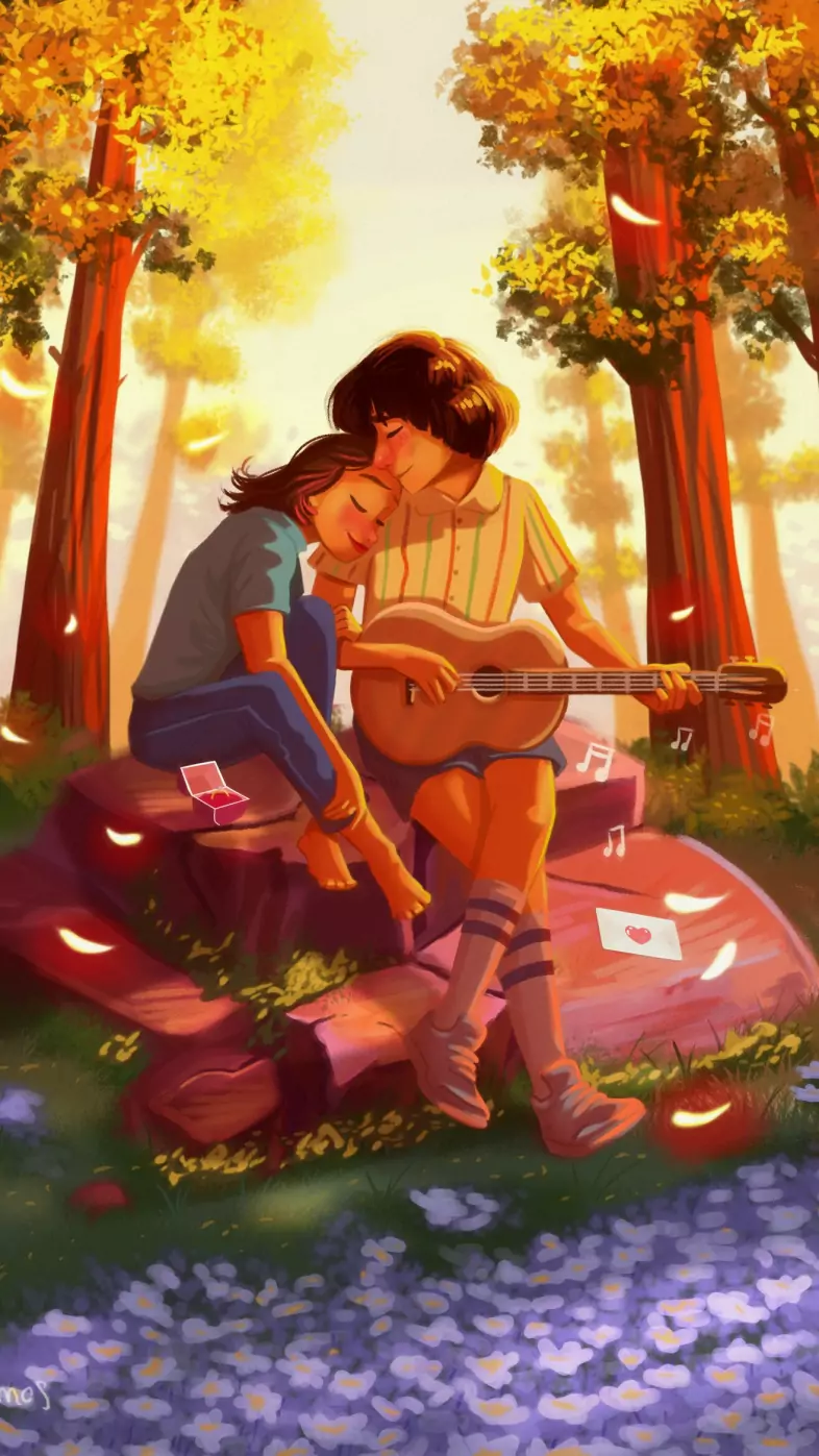 couple in love wallpaper
