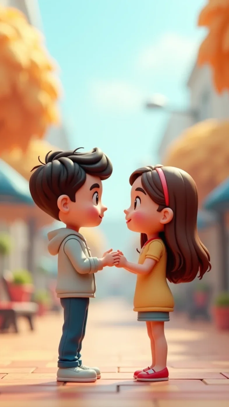 couple love cartoon wallpaper