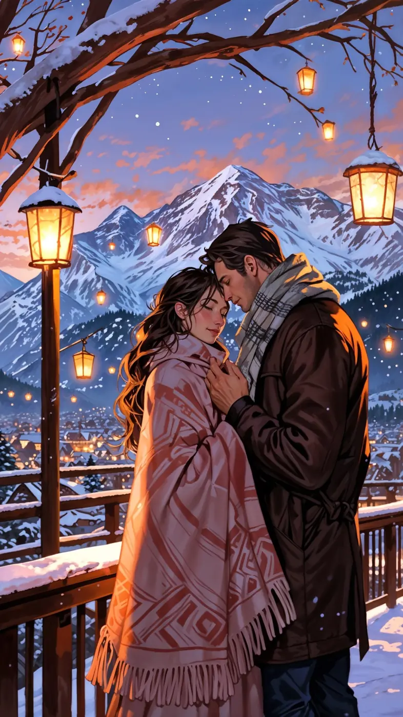 couple love hug snow winter wallpaper