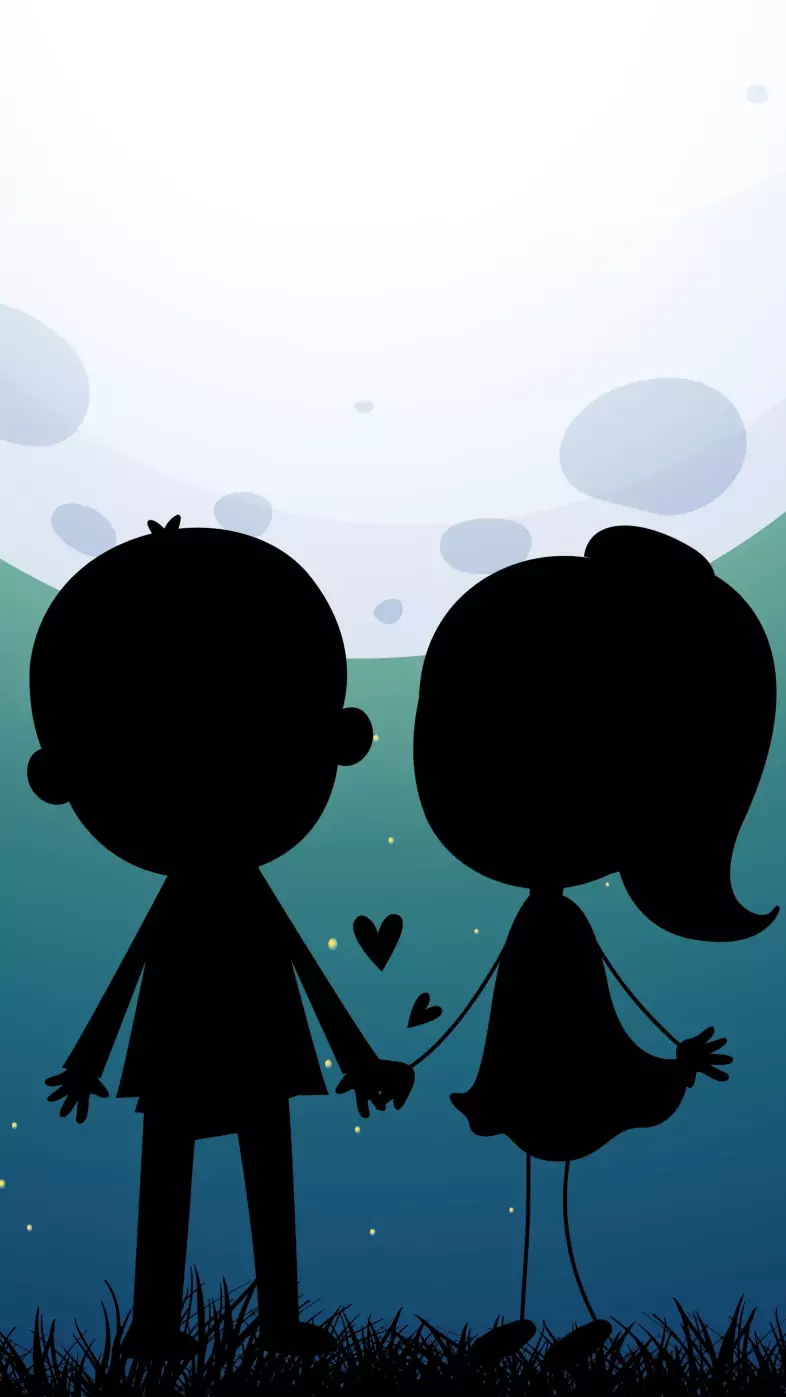 couple silhouette art wallpaper