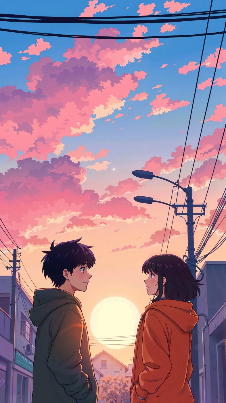 couple sunset  wallpaper