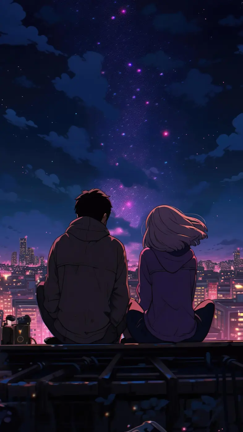 couples enjoying the view wallpaper