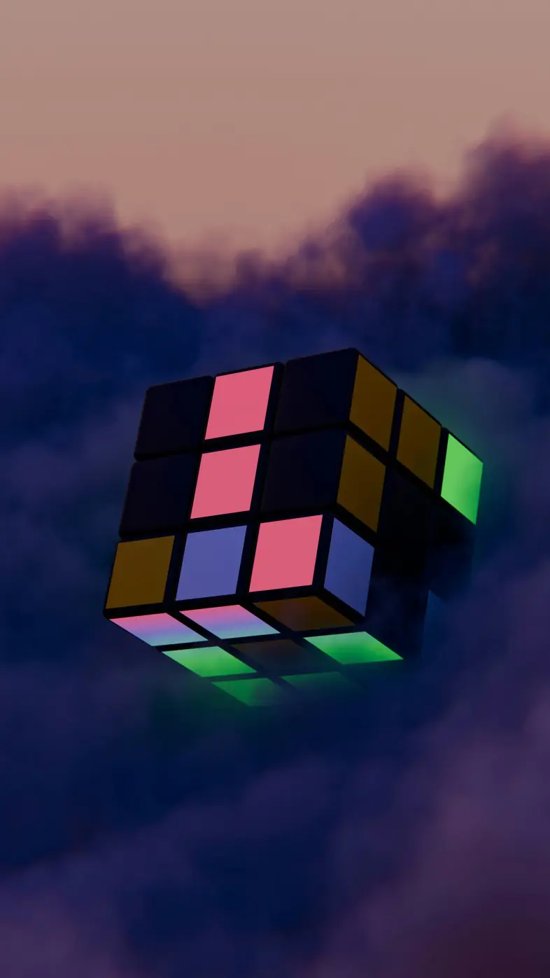 cubes floating in air wallpaper