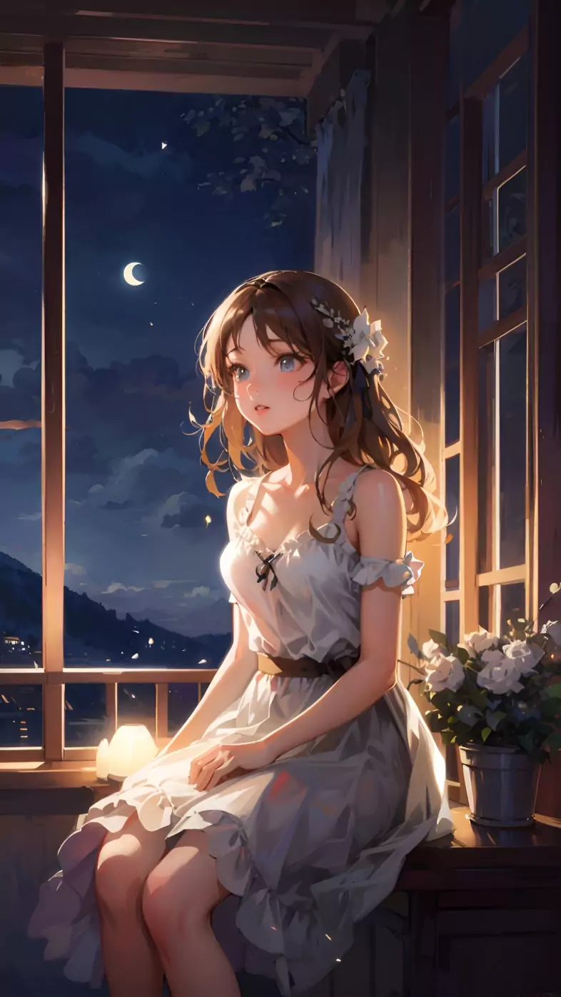 cute anime girl wallpaper