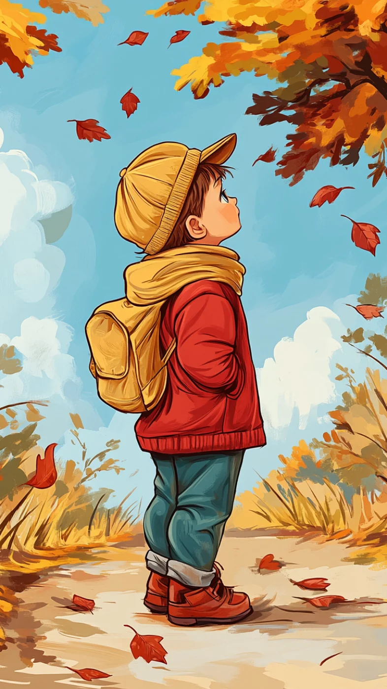 cute boy painting wallpaper