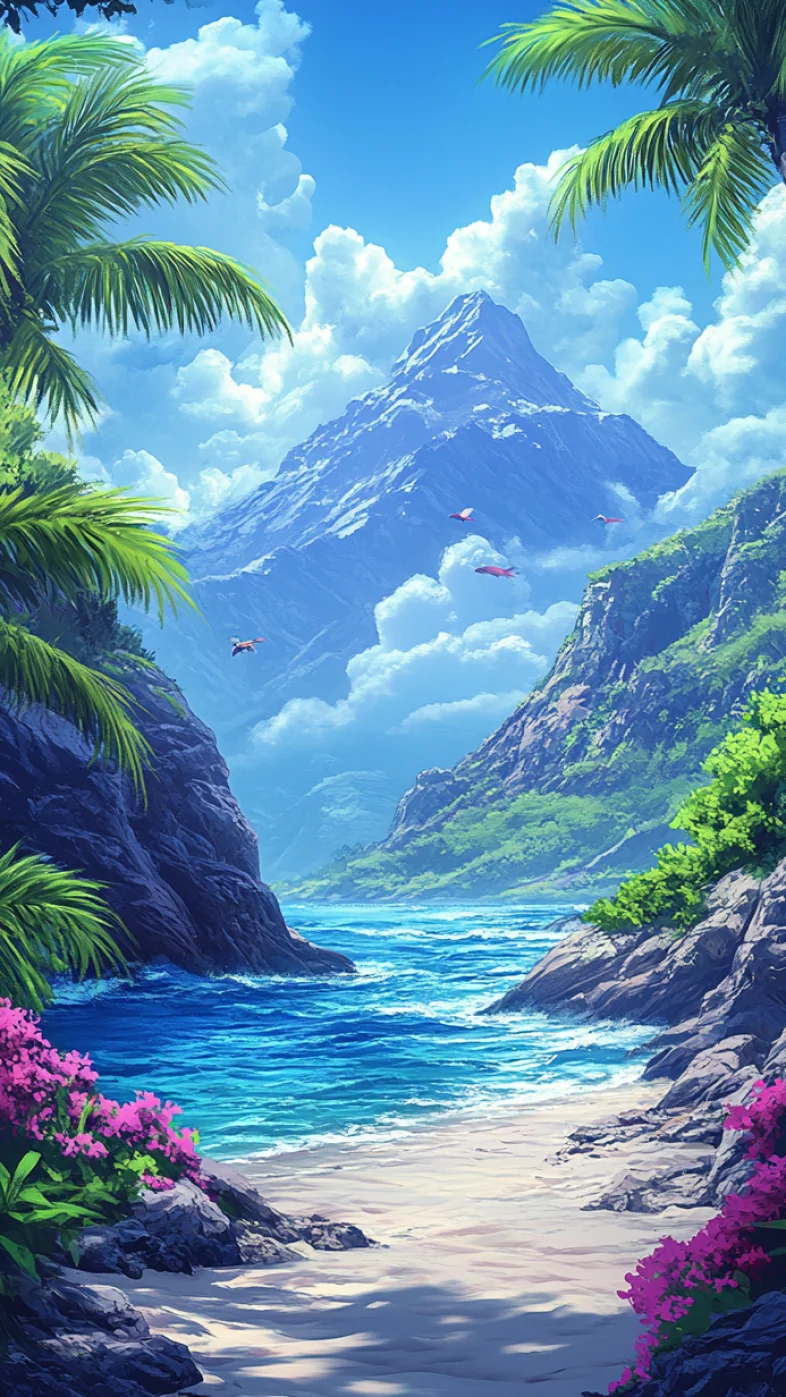 cute cartoon style sea world wallpaper