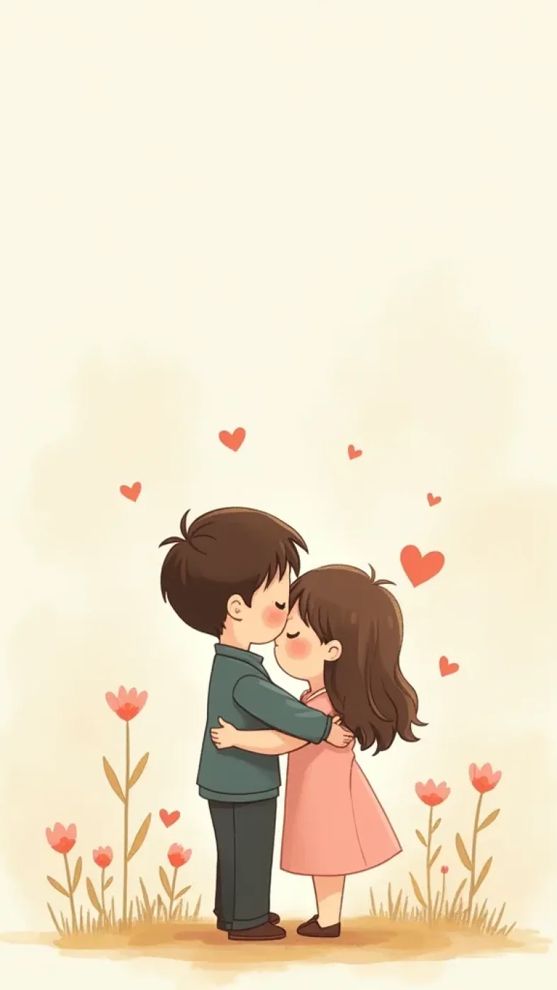 cute love couple wallpaper