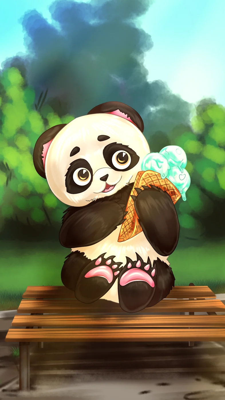cute panda wallpaper